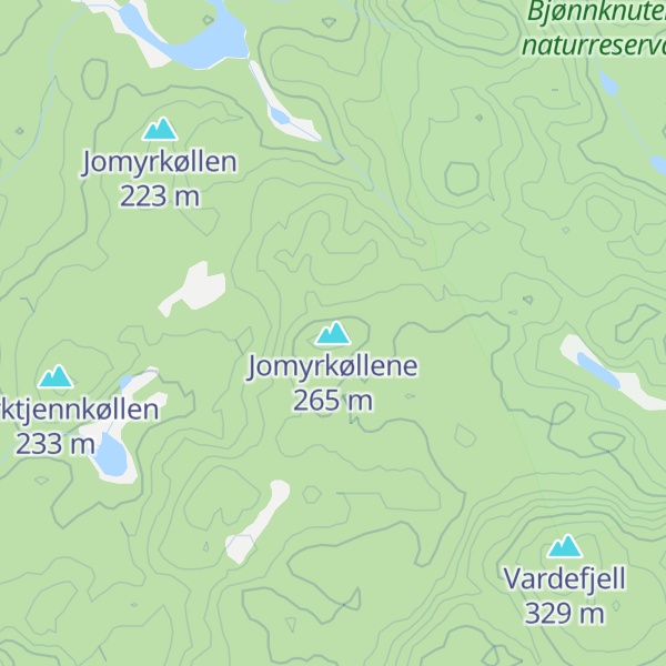 Map of Jomyrkøllene
