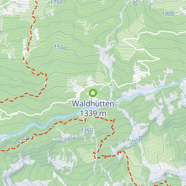 Map of Waldhütten