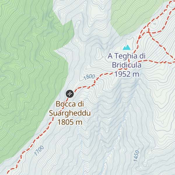 Map of Refuge d'Usciolu