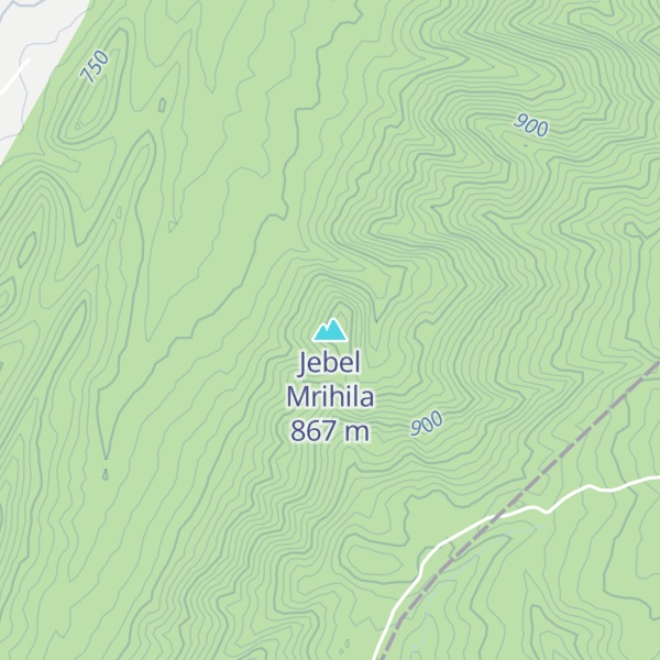 Map of Jebel Mrihila