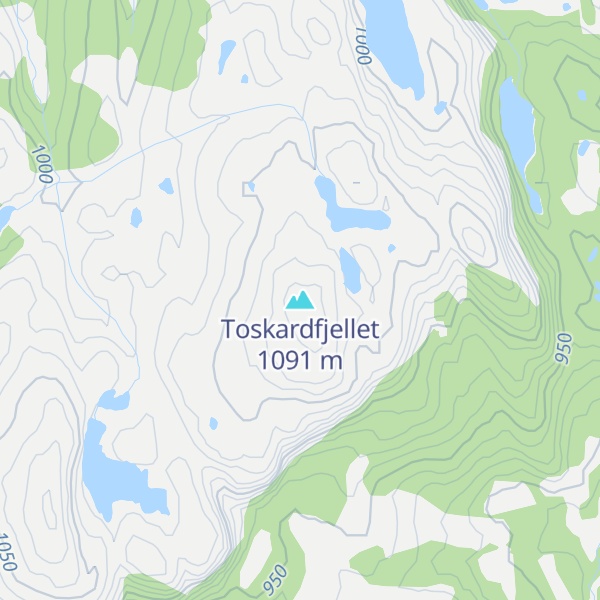 Map of Toskardfjellet