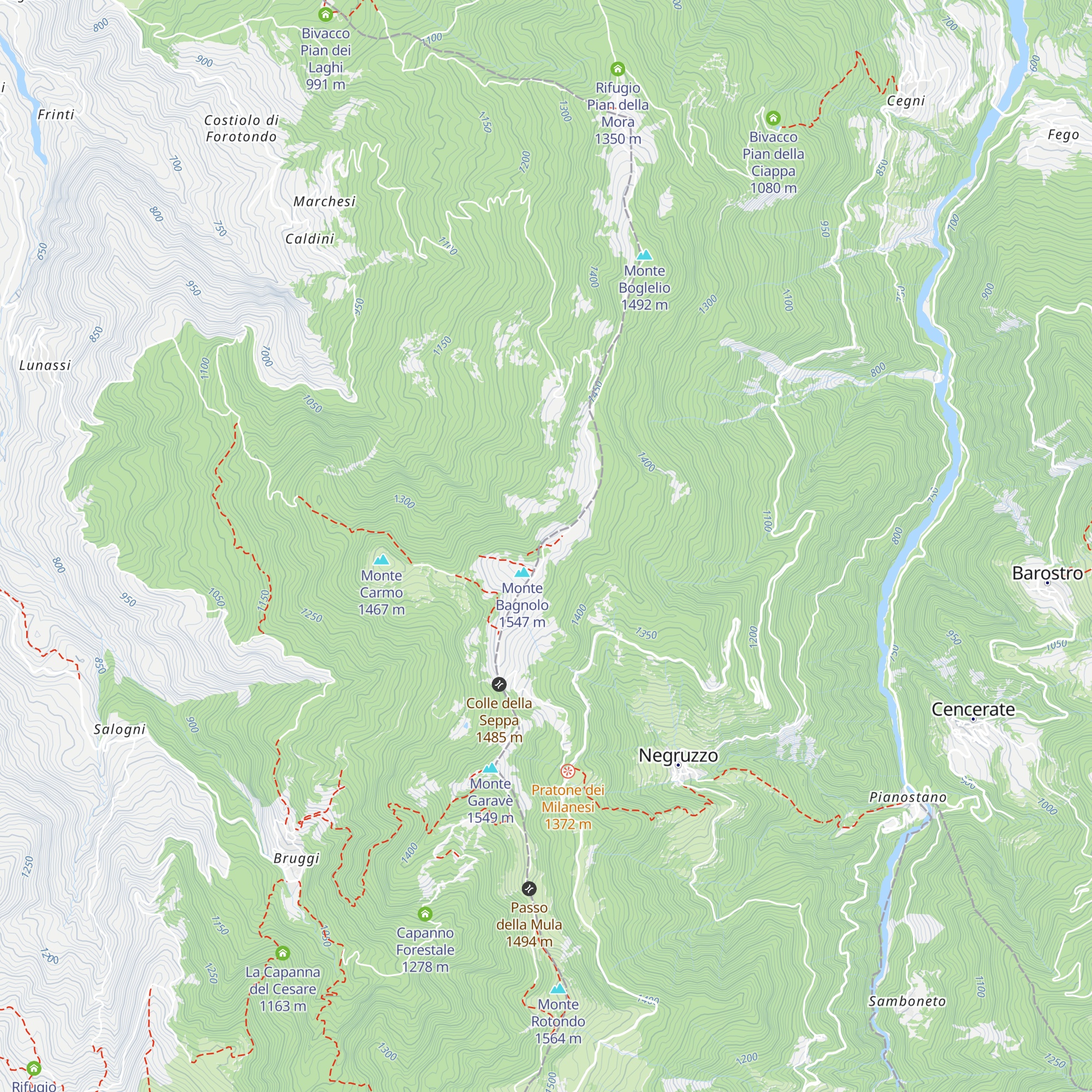 Rifugio Laguione map