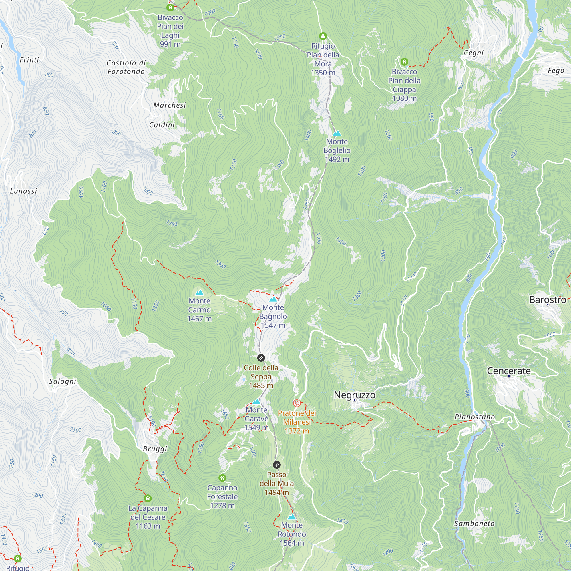 Rifugio Laguione map