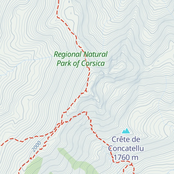 Map of Monte Incudine