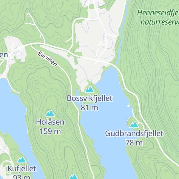 Map of Bossvikfjellet