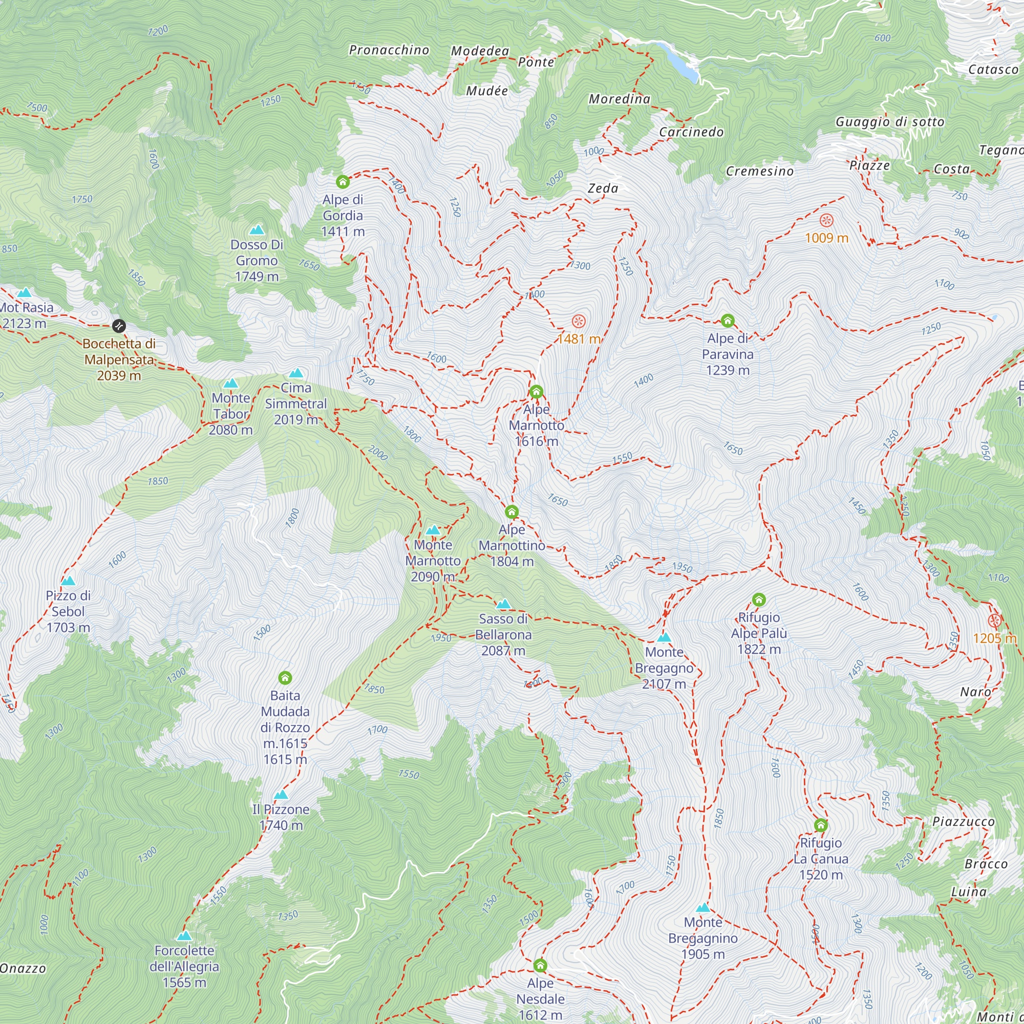 Alpe Marnottino map