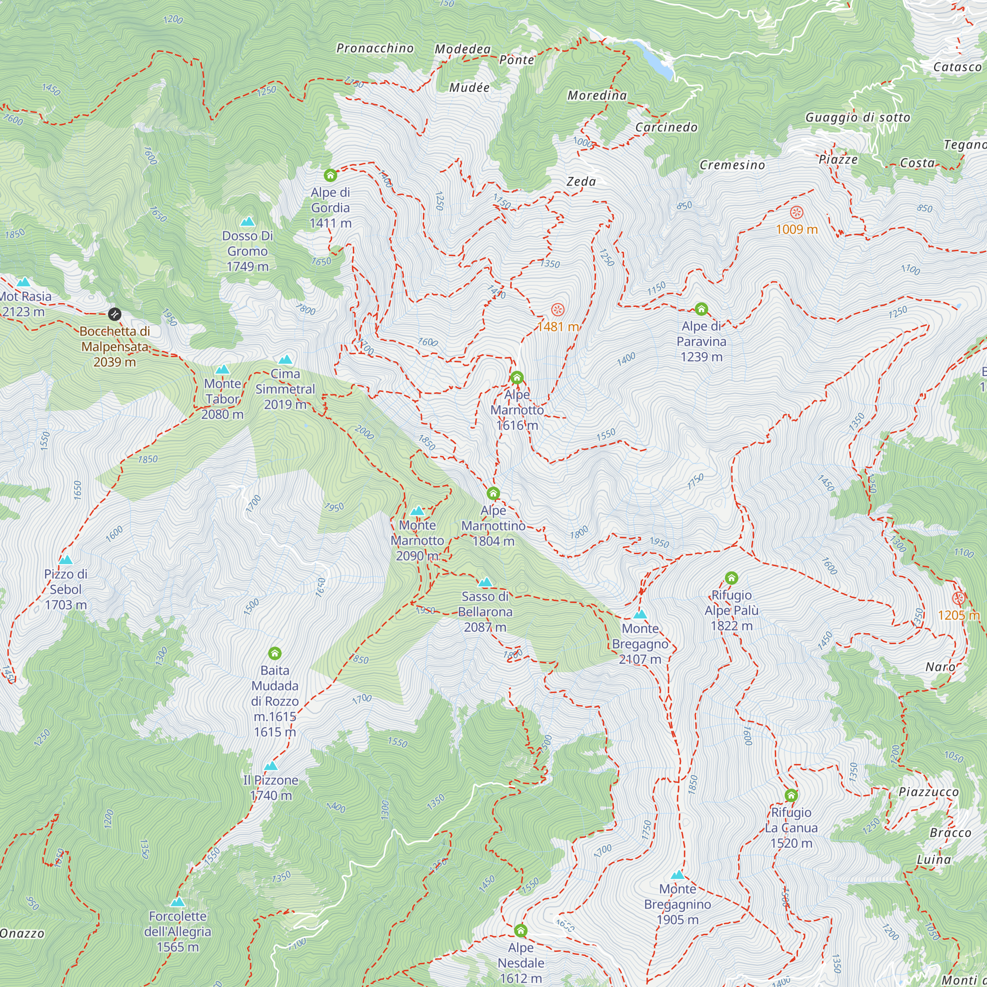 Alpe Marnottino map