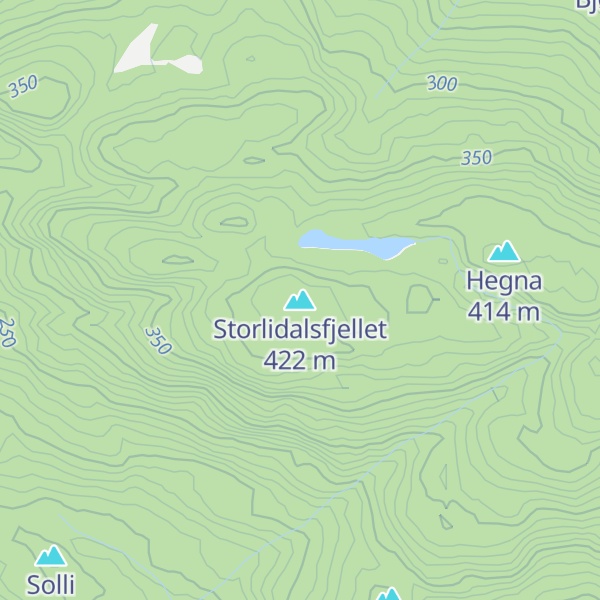 Map of Storlidalsfjellet
