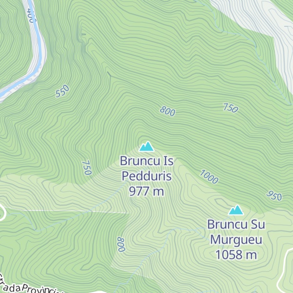 Map of Bruncu Is Pedduris