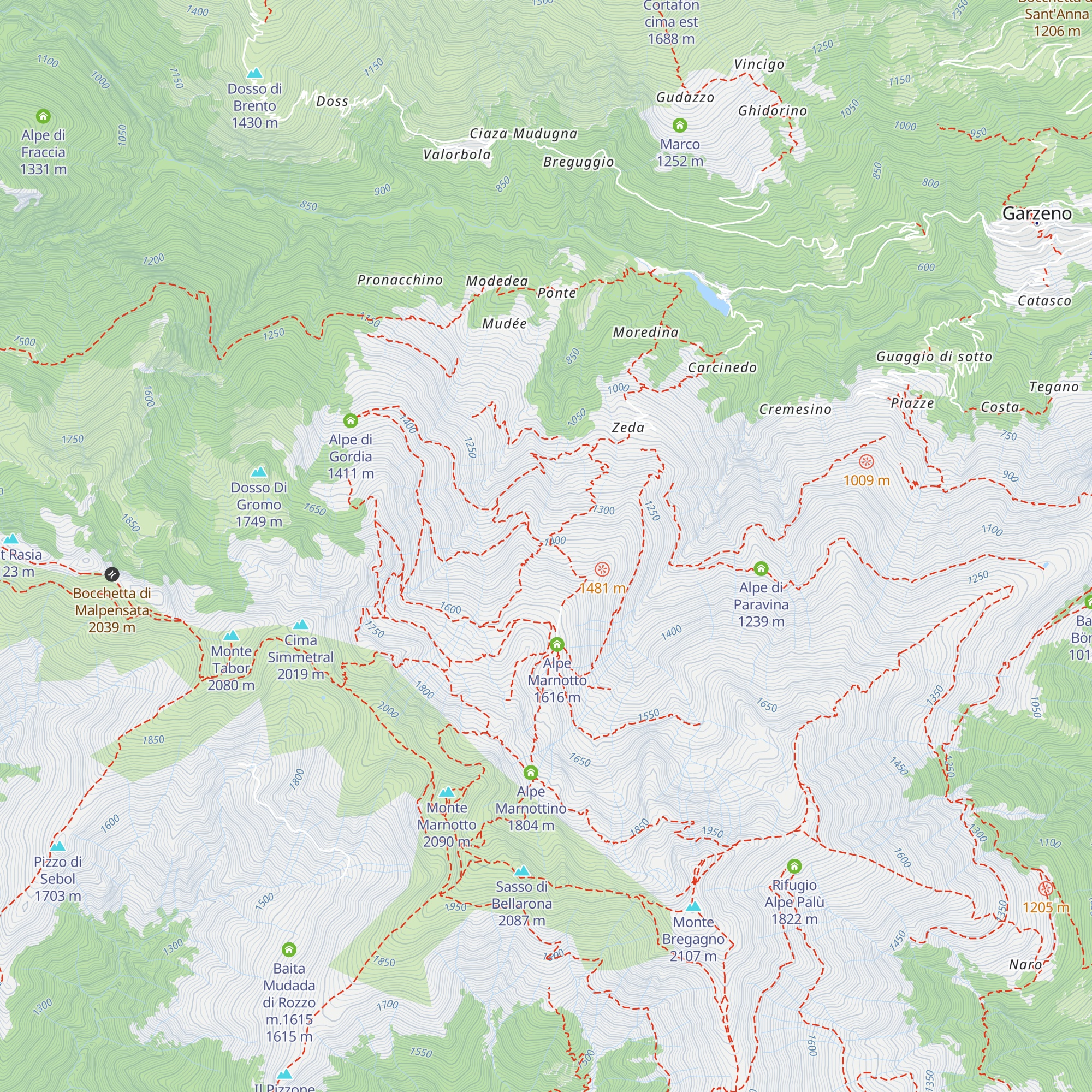 Alpe Preguardada map