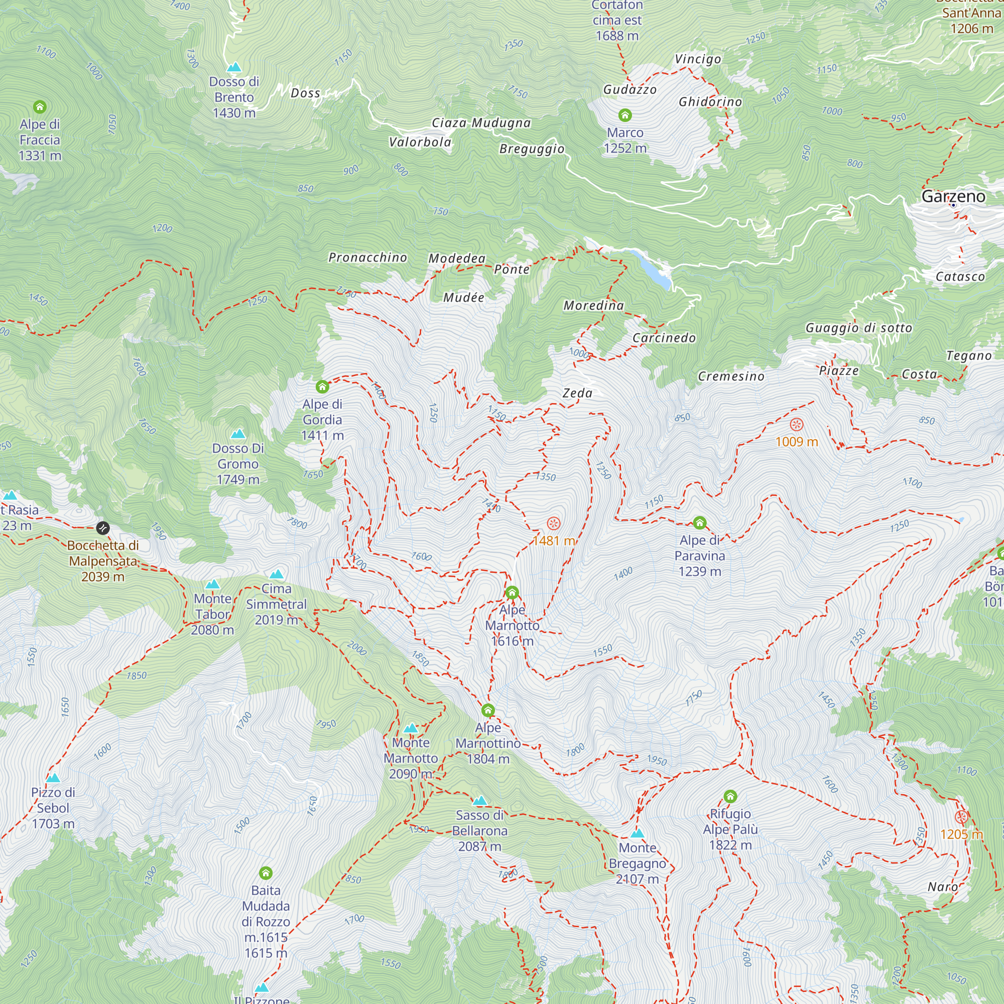 Alpe Preguardada map