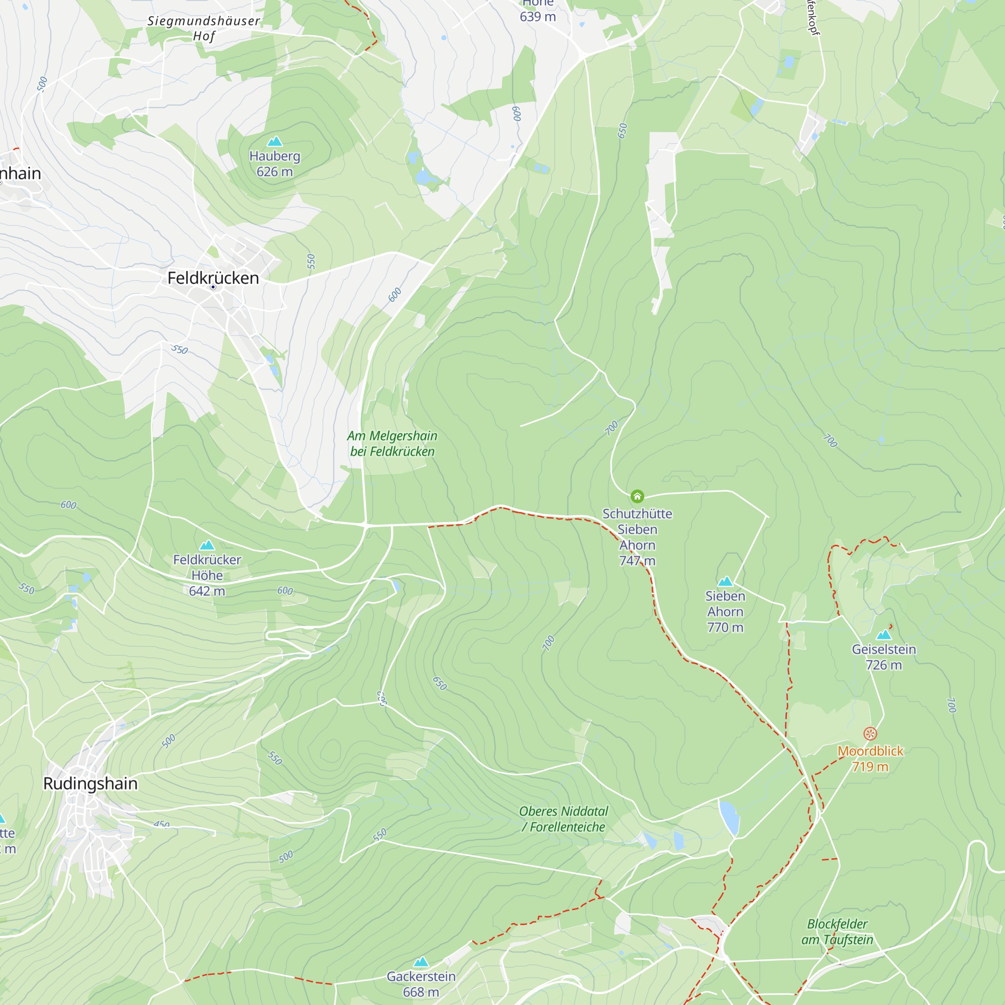 Schutzhütte Charlottenhöhe map