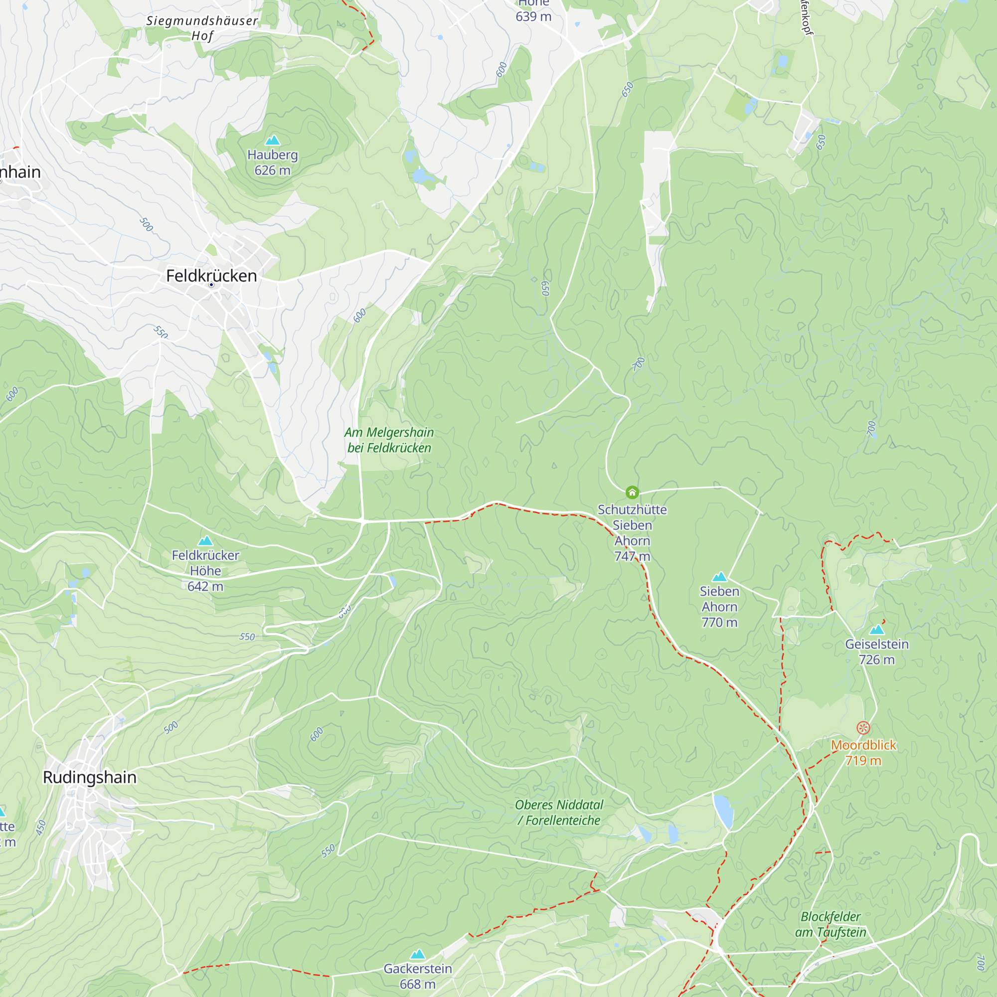 Schutzhütte Charlottenhöhe map