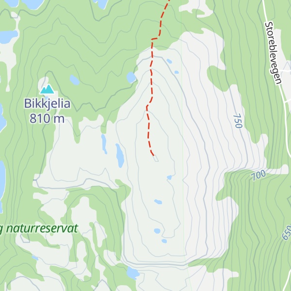Map of Flætebakkfjell