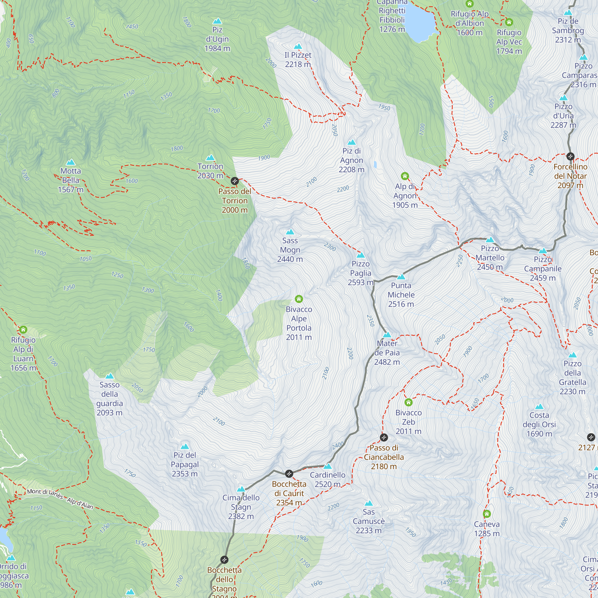 Bivacco Alpe Portola map