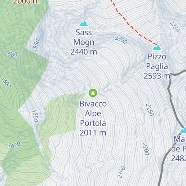 Map of Bivacco Alpe Portola