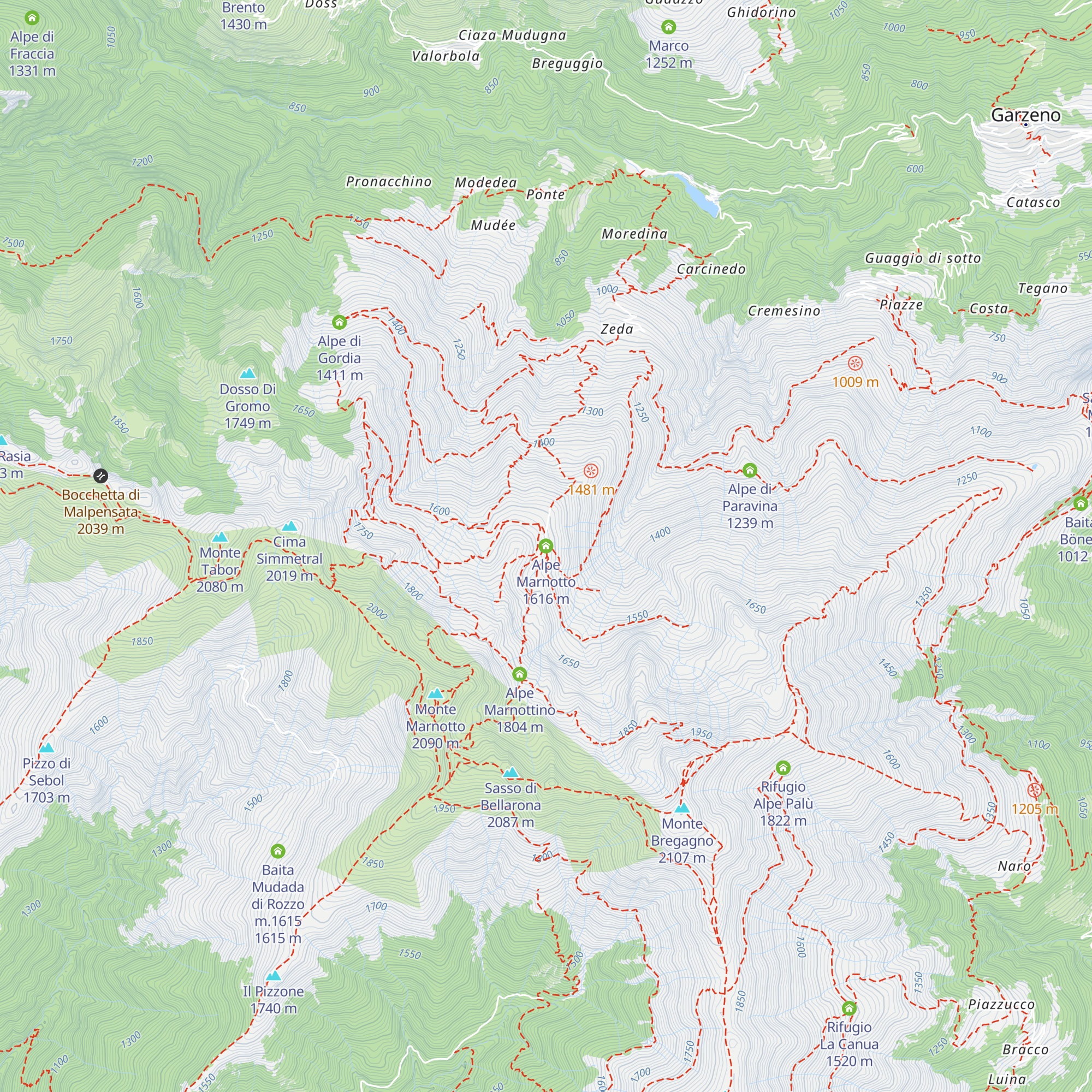 Alpe Marnotto map