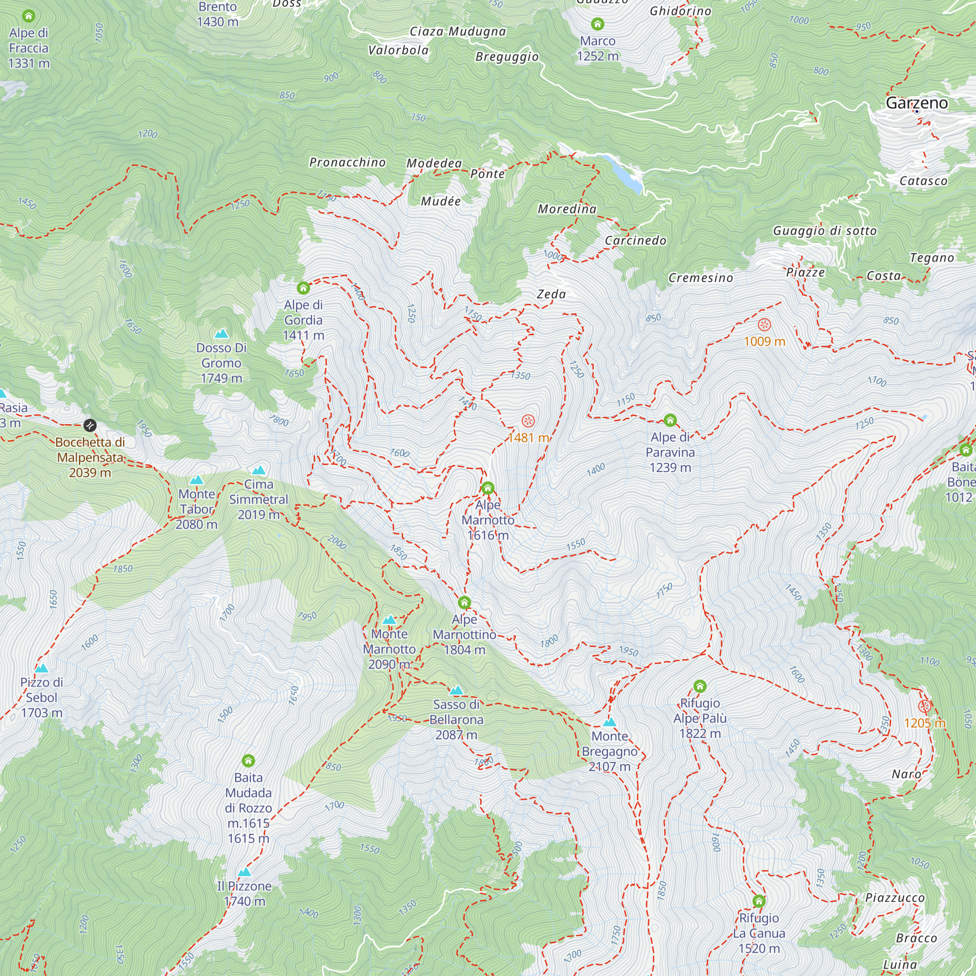 Alpe Marnotto map
