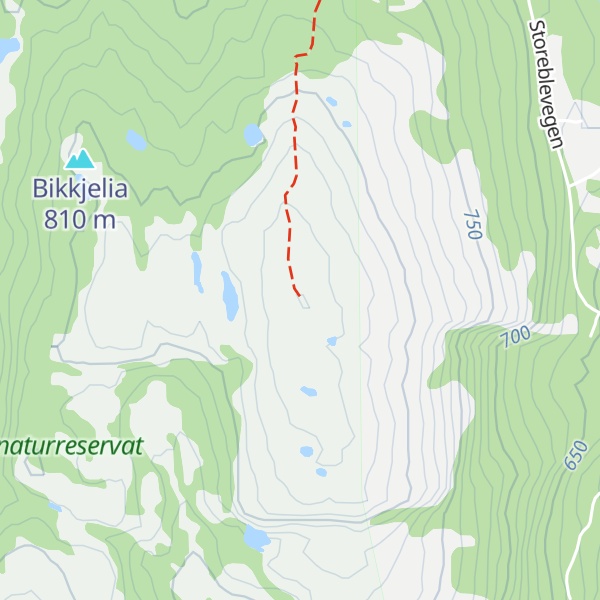 Map of Flætebakkfjellet