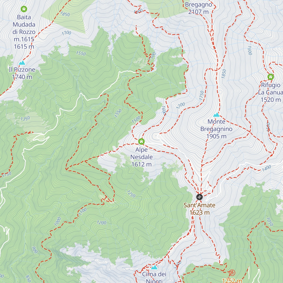 Alpe Nesdale map