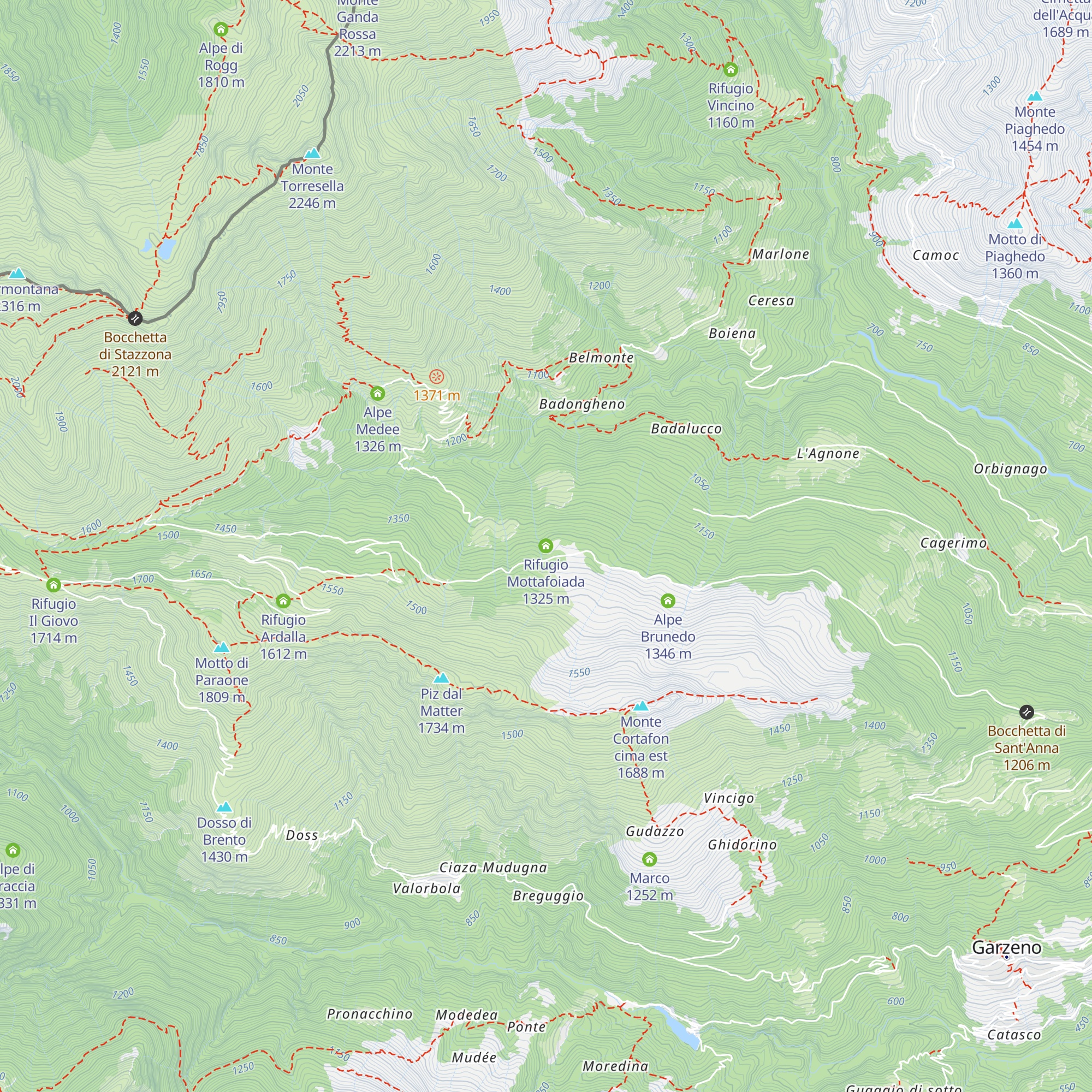 Rifugio Mottafoiada map