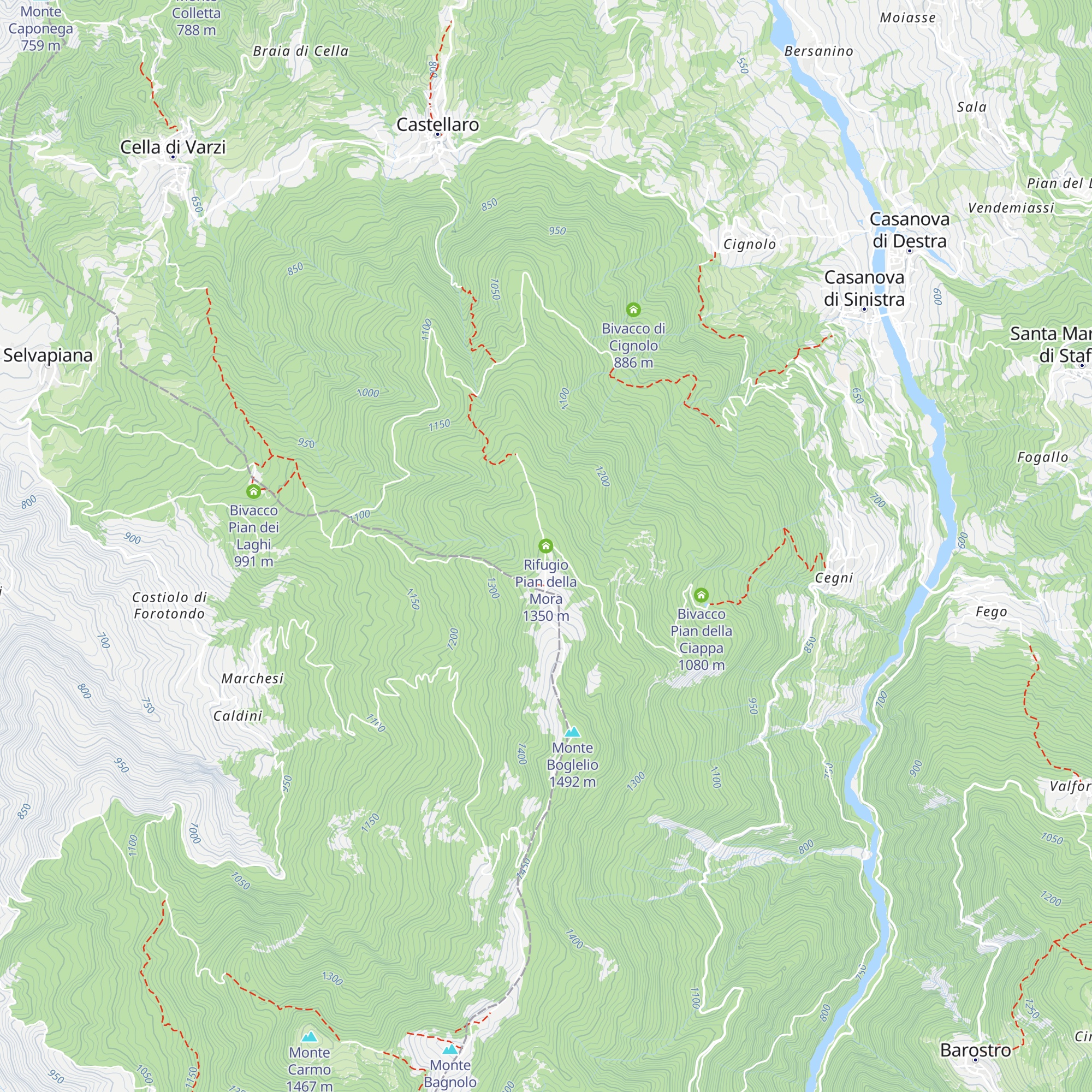 Rifugio Pian della Mora map