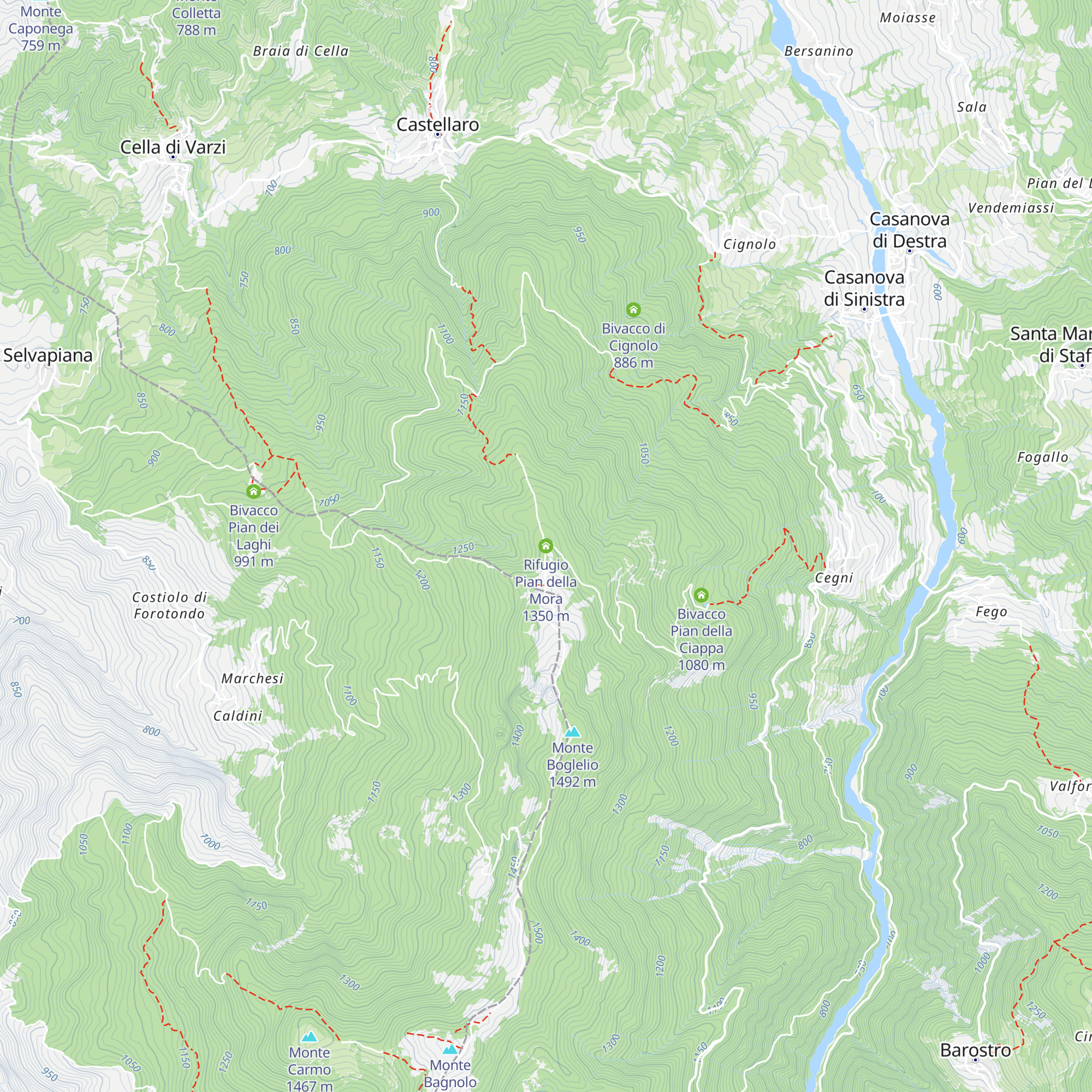 Rifugio Pian della Mora map