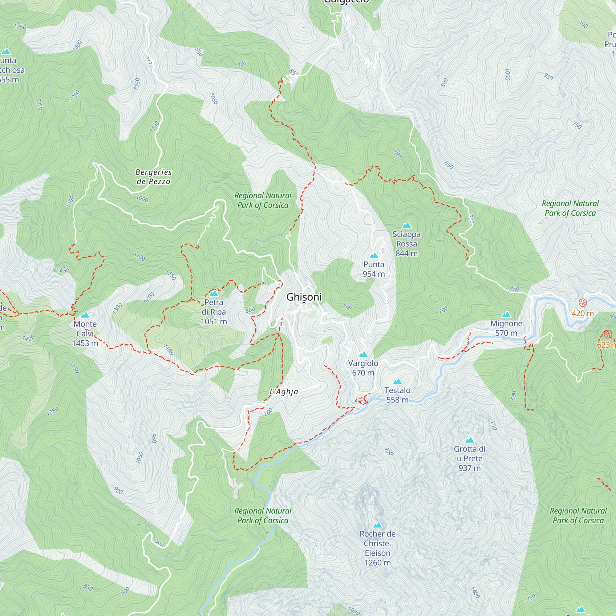 Gîte d'étape U Pianu map