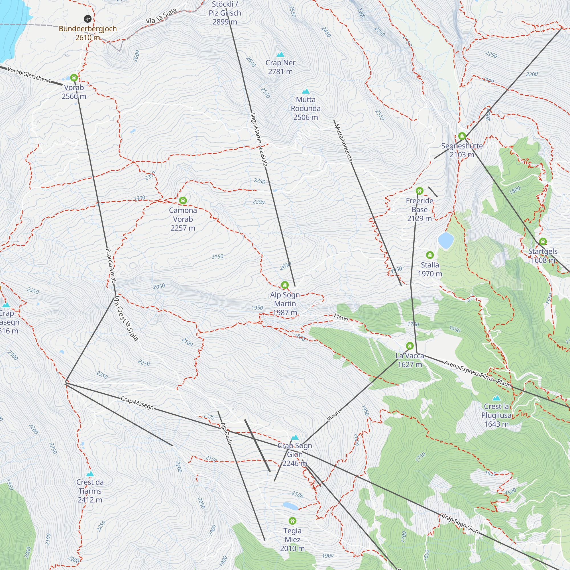 Alp Sogn Martin map