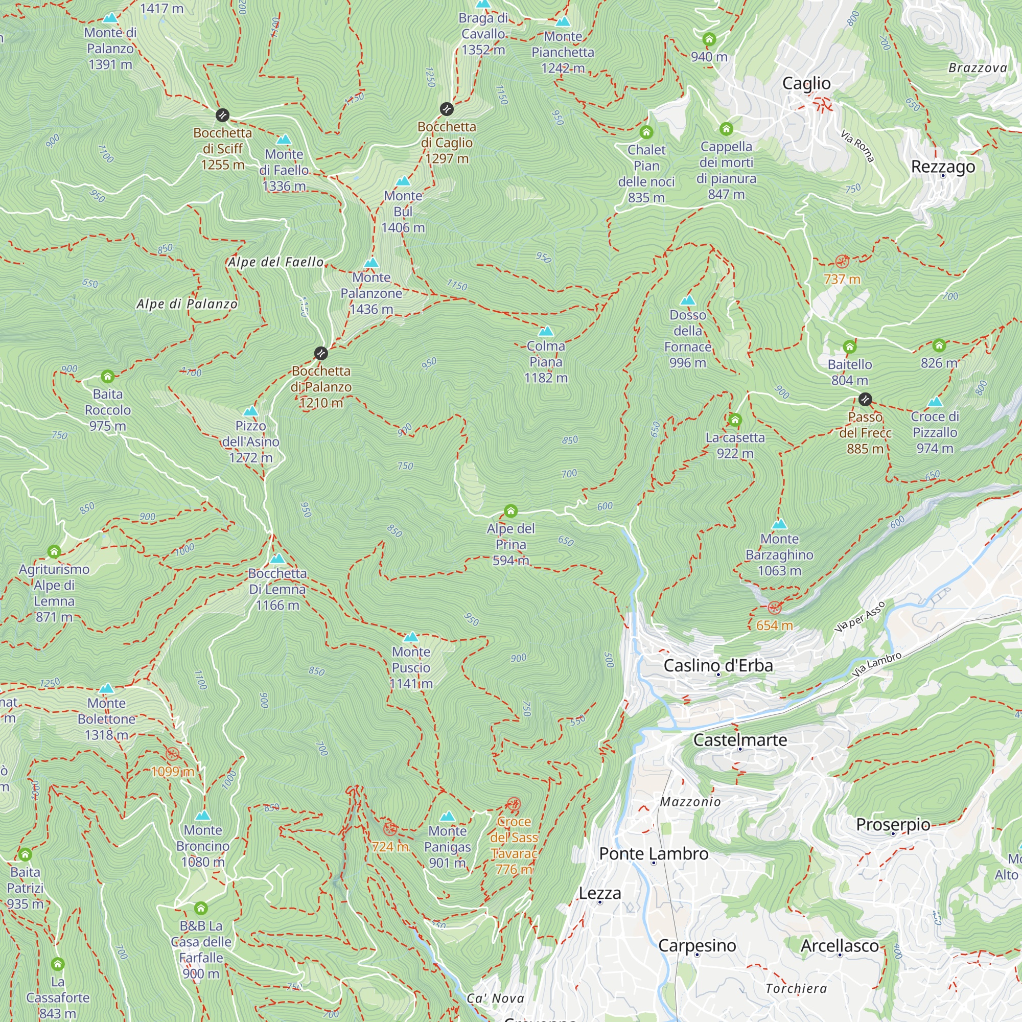 Alpe del Prina map