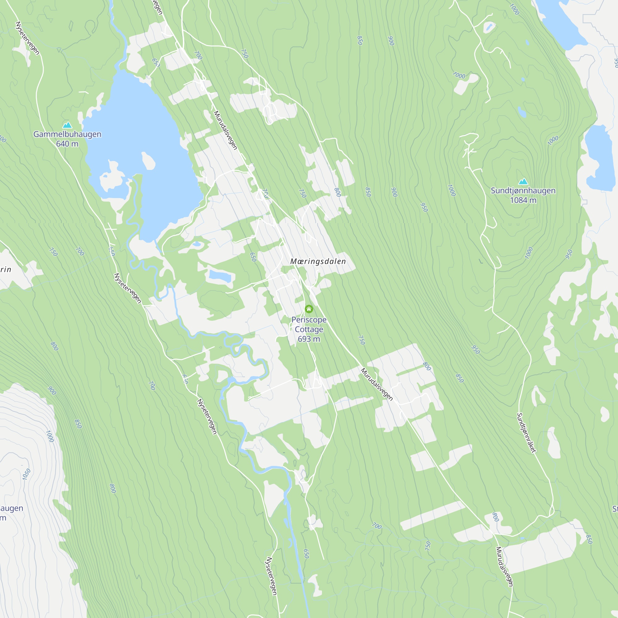 Periscope Cottage map