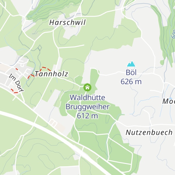 Map of Waldhütte Bruggweiher