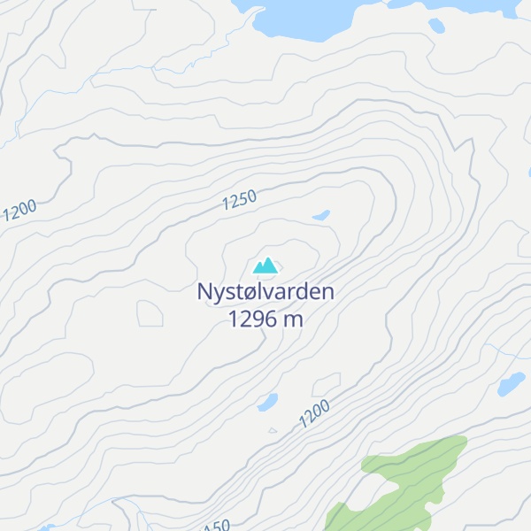 Map of Nystølvarden