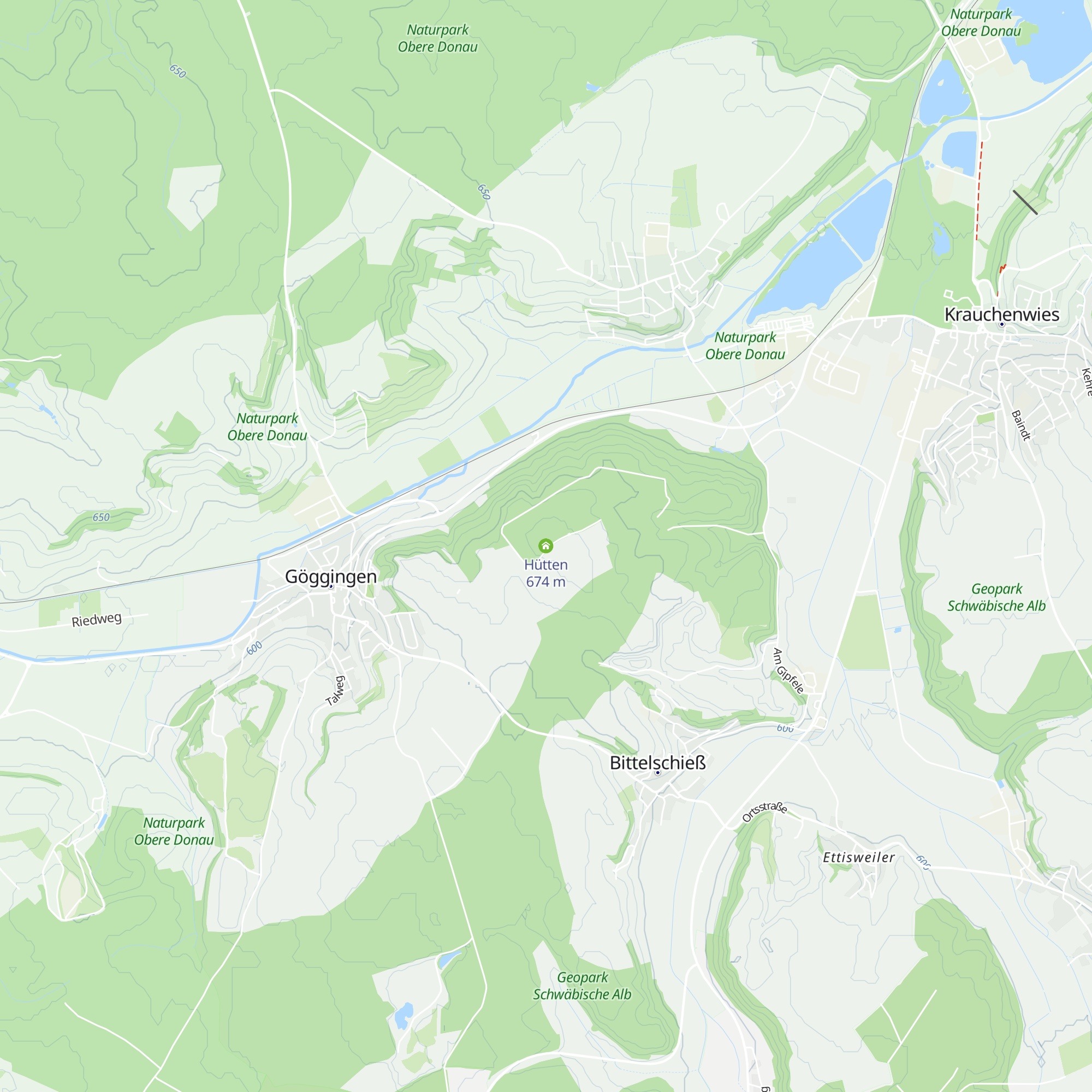 Hütten map