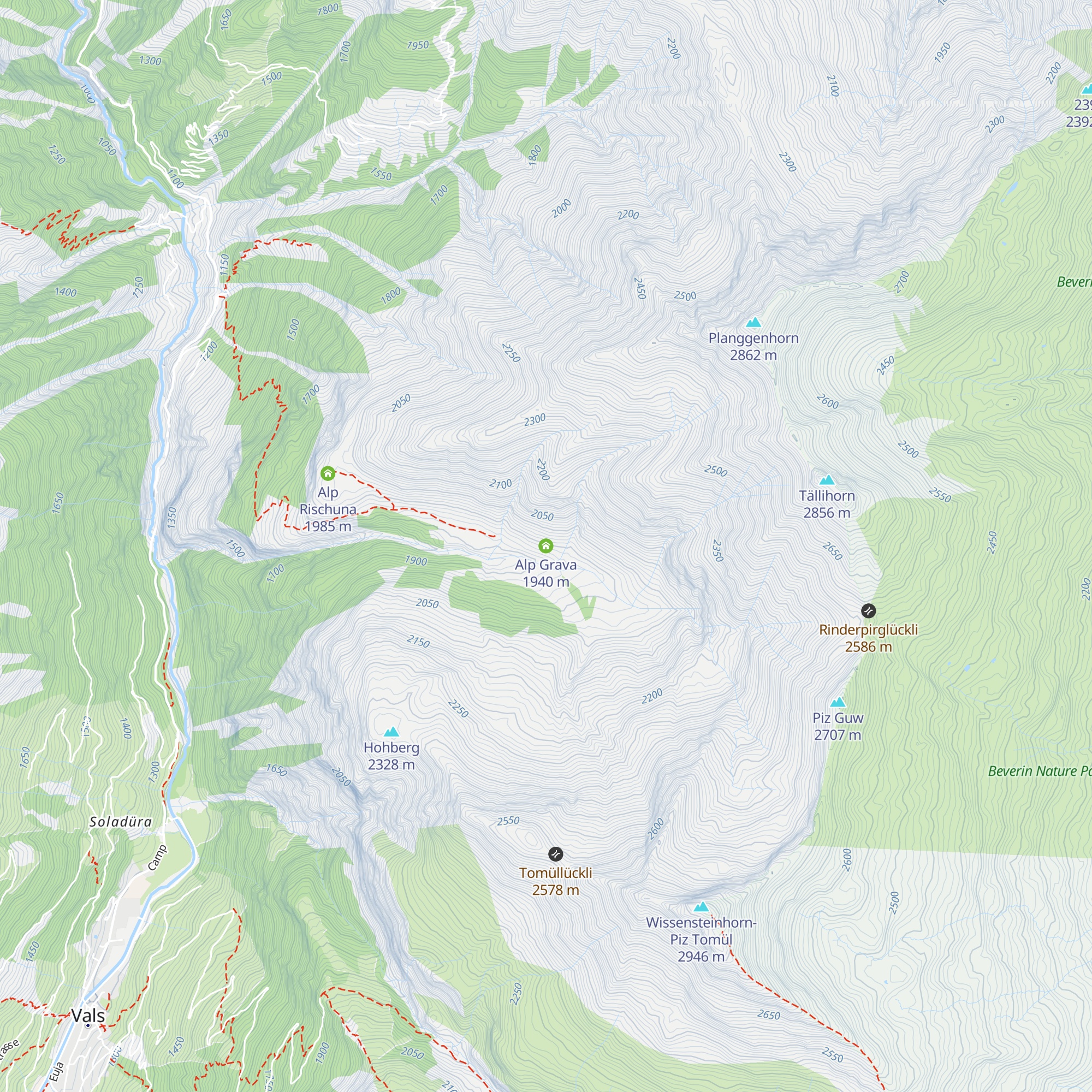 Alp Grava map