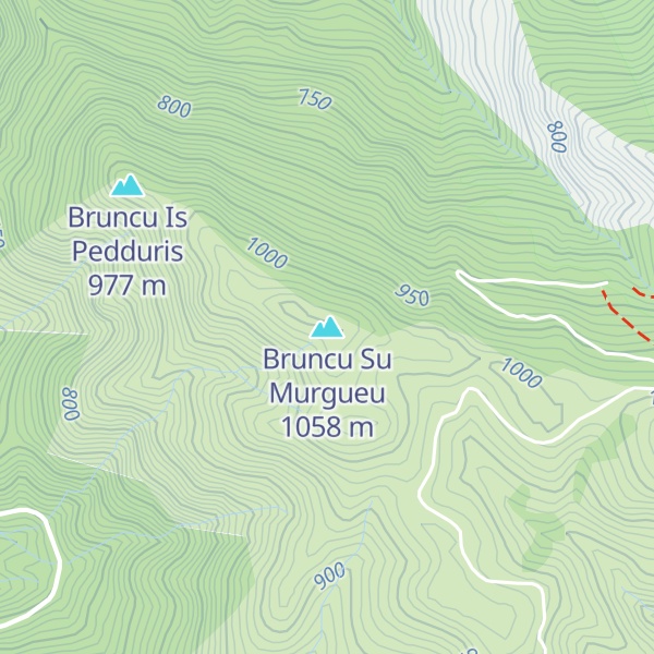 Map of Bruncu Su Murgueu