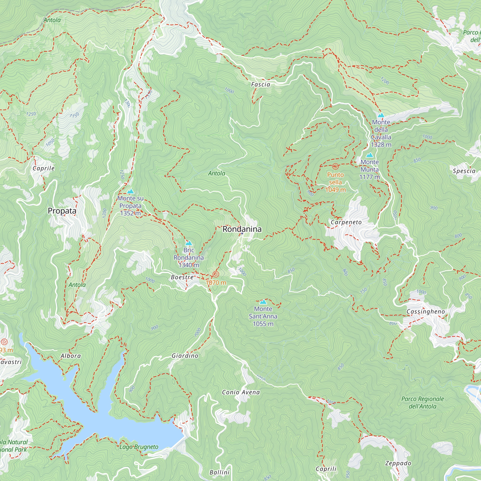 Rifugio escursionistico di Rondanina map