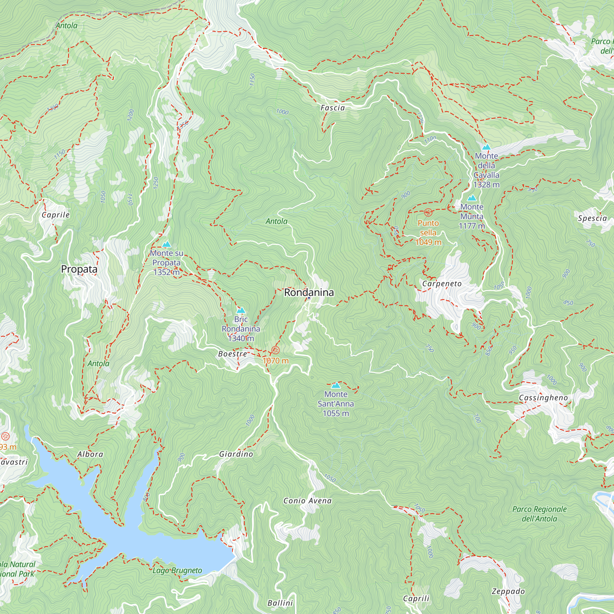 Rifugio escursionistico di Rondanina map