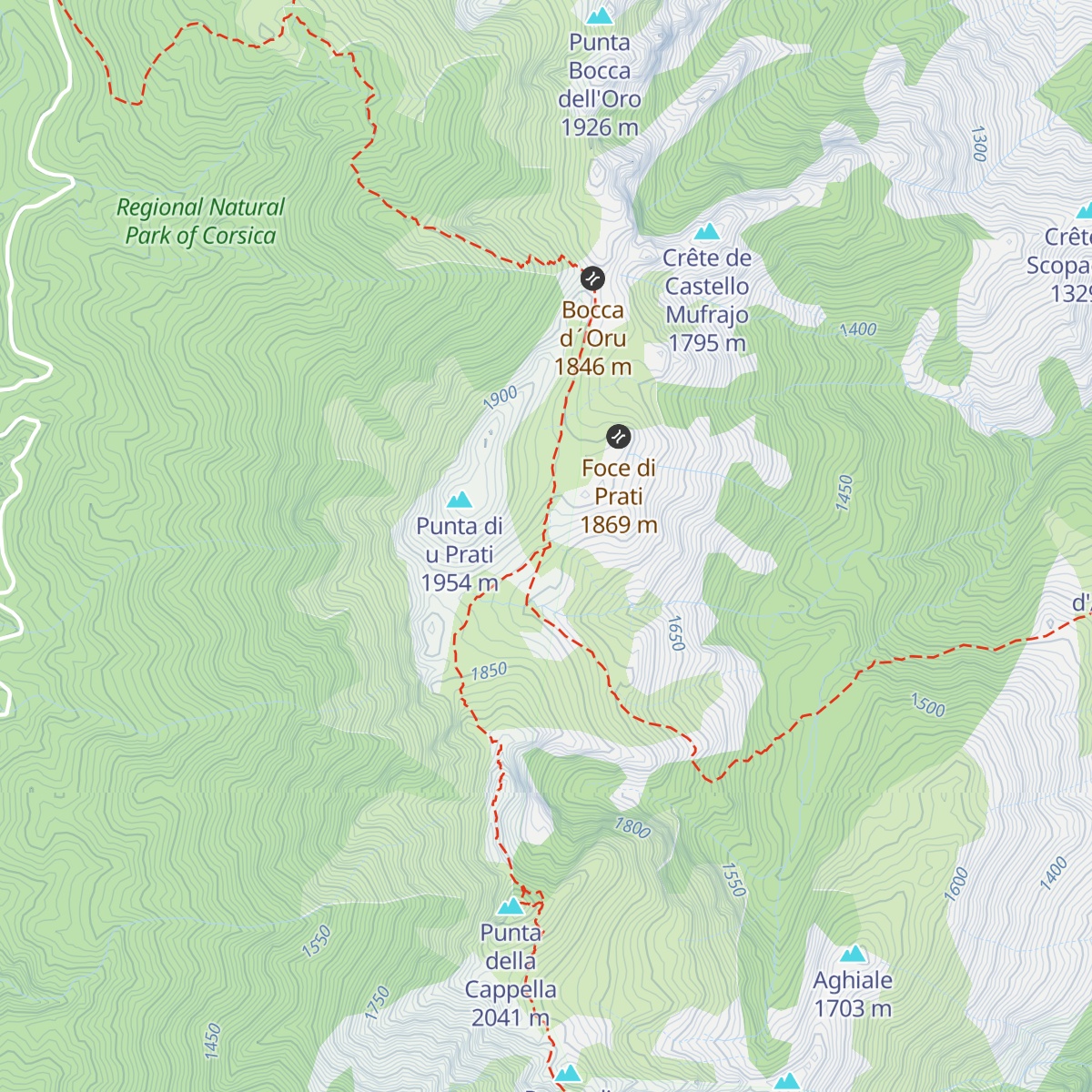 Refuge de Prati map