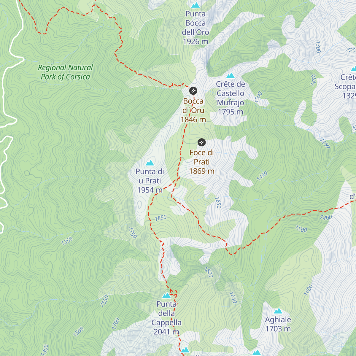 Refuge de Prati map