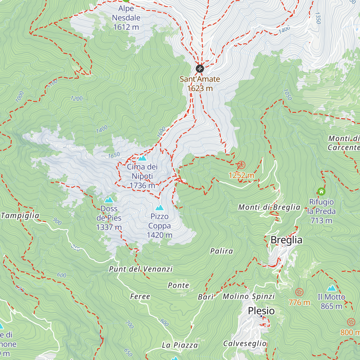 Rifugio Menaggio map