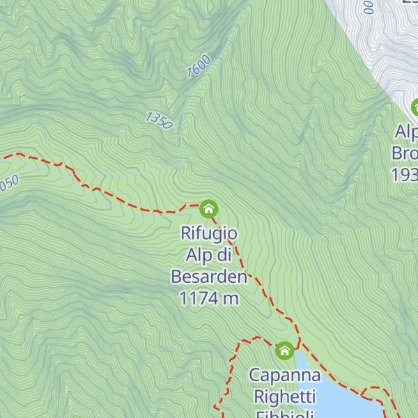 Map of Rifugio Alp di Besarden