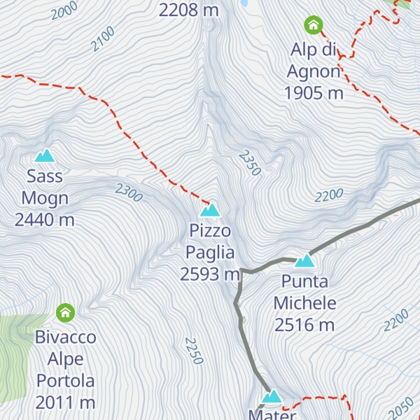 Map of Pizzo Paglia