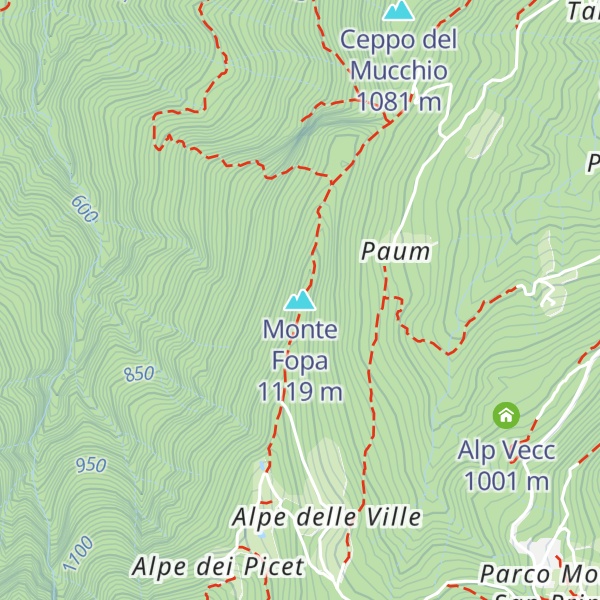 Map of Monte Fopa