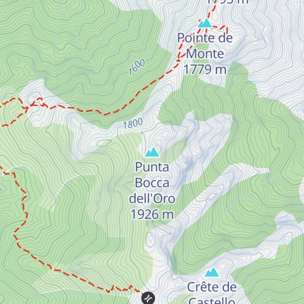 Map of Punta Bocca dell'Oro
