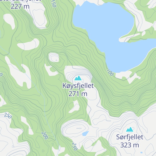 Map of Køysfjellet