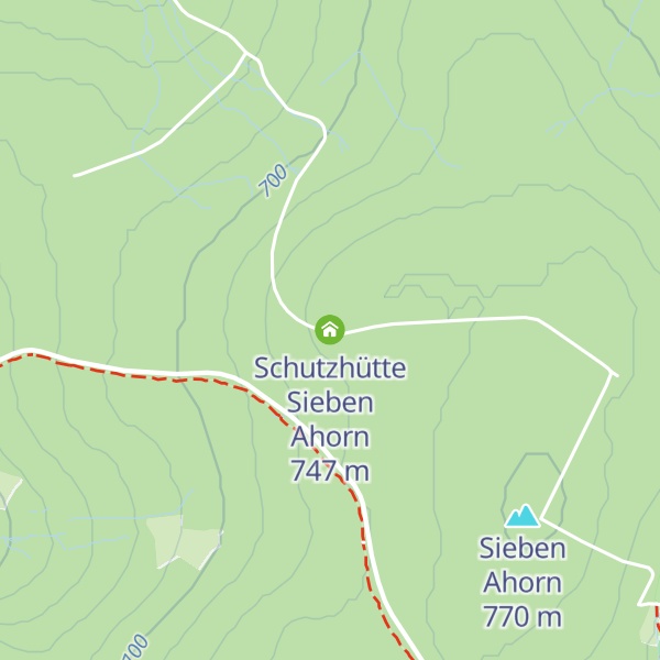 Map of Schutzhütte Sieben Ahorn