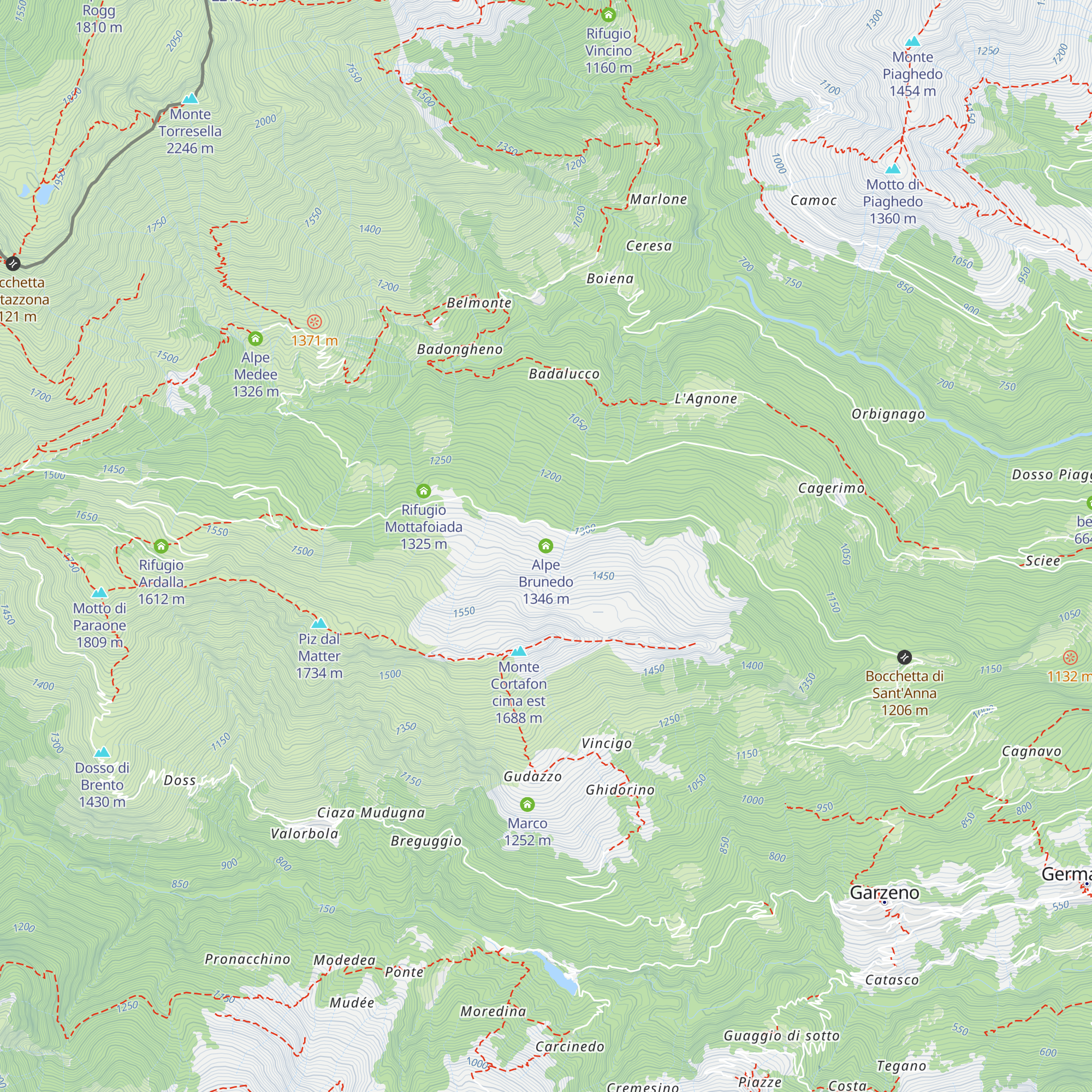 Alpe Brunedo map