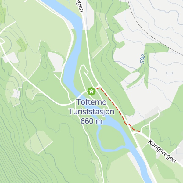 Map of Toftemo Turiststasjon