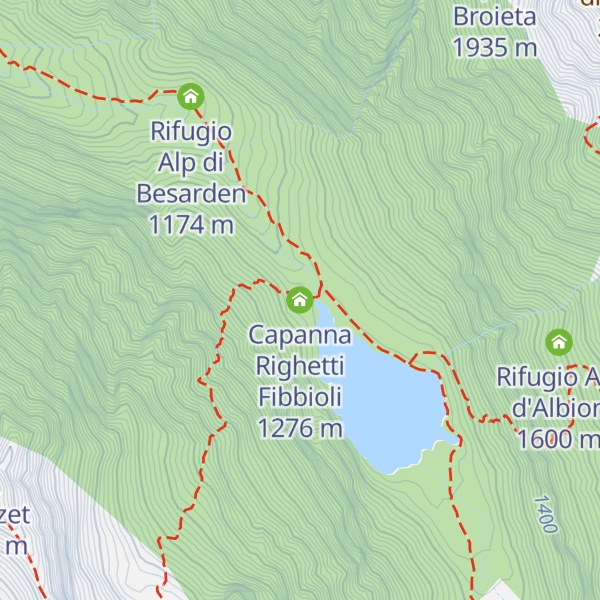 Map of Capanna Righetti Fibbioli